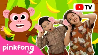 [4K] Monkey Banana-na-nas | Dance Along | Kids Rhymes | Let's Dance Together! | Pinkfong Songs