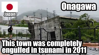 A Japanese town completely devastated by tsunami (Onagawa,Miyagi-Japan) 女川　宮城県