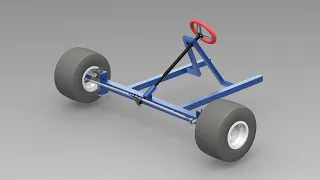 Go-kart Steering Mechanism (Model) Working Animation in Solidworks