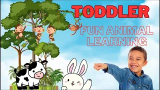 Learn about Adorable Animals: Cat, dog, duck, horse, cow, fish , hamster - Animal Sounds for Toddler