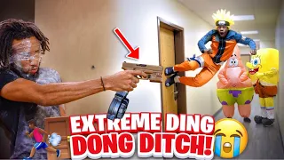 EXTREME DING DONG DITCH Part 11!! | COLLEGE EDITION *GONE WRONG*