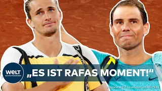 PARIS: "Emotional unfassbar schwierig!" Alexander Zverev gewinnt gegen Rafael Nadal in Rekordzeit!