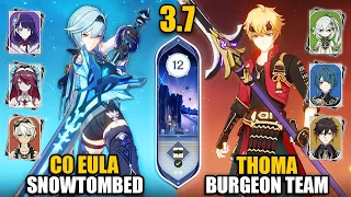 F2P C0 Eula Raiden Team & Thoma Burgeon Team | Spiral Abyss 3.7/3.8 Floor 12 9 Stars Genshin Impact