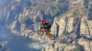 GTA 5 - Spiderman BMX Parkour Jumps Ep.5 (Euphoria - Water Ragdolls)