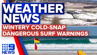 Cold-front sweeps NSW as dangerous surf remains for Queensland | Weather | 9 News Australia