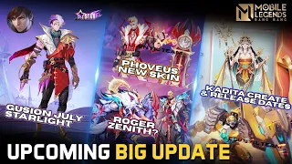 GUSION JULY STARLIGHT | PHOVEUS EPIC SKIN | ROGER ZENITH? | KADITA CREATE RELEASE DATE & MORE UPDATE