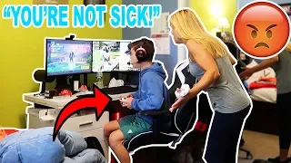 FAKING SICK TO SKIP SCHOOL! *CAUGHT*