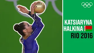Katsiaryna Halkina's 🇧🇾Ball Routine Performance at Rio 2016!