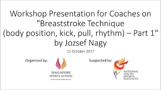 Jozsef Nagy | Breaststroke Technique (body position, kick, pull, rhythm - Part 1/2