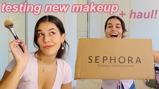 doing my makeup for no reason ft. new products & sephora haul!