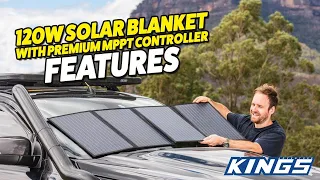 Adventure Kings 120W Folding Solar Blanket Kit with MPPT Regulator​