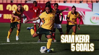 Chelsea's Sam Kerr scores 5 goals for Matildas! | Australia 18-0 Indonesia | Women's Asian Cup 2022