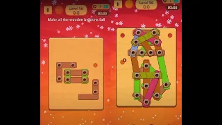 Wood Nuts & Bolts Puzzle - Level 56