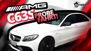 Mercedes C63 AMG S Limousine Probefahrt Sound Check, Autobahn, Landstraße, Fahrassistenz-Paket Plus