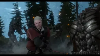 The Witcher 3 - Geralt and Lambert vs the Wild Hunt
