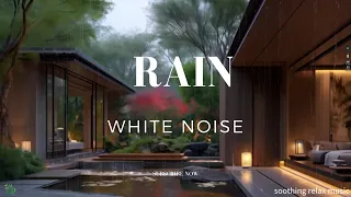 Deep Relaxation and Stress Relief: Soothing Music and White Noise in Rainy Courtyard