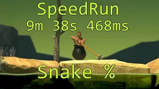 "Getting Over It With Bennett Foddy" Snake% Speedrun (9m 38s 468ms)