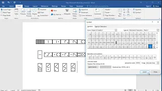 How to insert game domino symbols in word