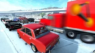 В ПРОБКУ НА ФУРЕ НА СКОРОСТИ 800 КМ/Ч | BeamNG.drive