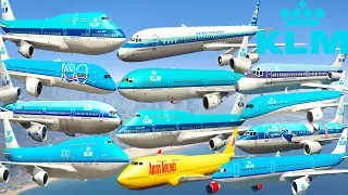 GTA V: Every KLM Passenger Airplanes Best Extreme Longer Crash and Fail Compilation