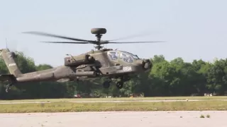 AH-64 Army Attack Helicopter startup,takoff and low pass