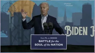 Joe Biden DESTROYS Trump at a drive-in rally in the RAIN