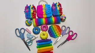 “Most satisfying ASMR video” of cutting rainbow 🌈 toys 🧸/#asmr/ Scissorgirl/