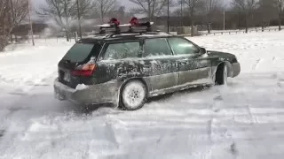 Subaru Outback Snow Drifting
