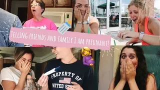 TELLING MY FAMILY AND FRIENDS I AM PREGNANT! They had NO idea!! (Reaction Video)