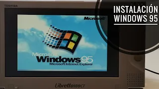 Instalación de Windows 95 en un Toshiba Libretto 100CT en 2022, paso a paso