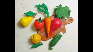 Овочі та фрукти. Майстер-клас. Ліплення з пластиліну разом ©