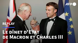 REPLAY - Les discours d'Emmanuel Macron et Charles III au dîner d'Etat à Versailles l AFP