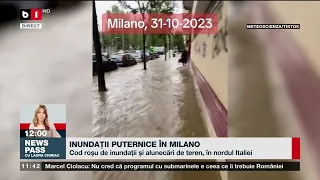 INUNDAȚII PUTERNICE ÎN MILANO_Știri B1TV_1 nov. 2023