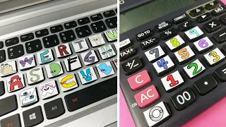 Alphabet Lore in Real Life Customizing keyboard, Number Lore in Real Life Customizing calculator