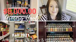 2021 Fall Stock Up | Large Family Pantry, Freezer & Household Stock Up | Huge Grocery Haul