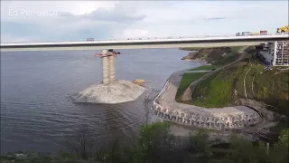Мост в Самарской обл.10.05.24.Волга,горы,шумный лес и строительства прогресс.Турпоход.