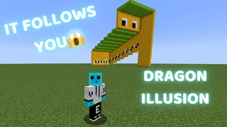 Minecraft | how to make the dragon face illusion 🐲