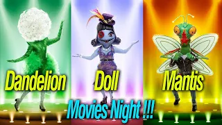 Dandelion & Doll & Mantis - Movies Night Performs!!! - Masked Singer Season 9