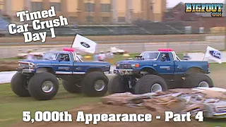 5000th Appearance 1989 - Part 4 Timed Car Crush Day 1 - BIGFOOT Monster Truck