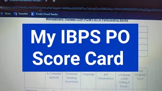 MY IBPS PO MAINS SCORE || Didn't expect this