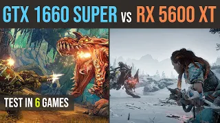 GTX 1660 super vs RX 5600 XT test in 6 games | 1080p