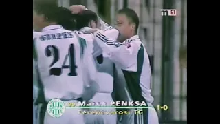 Marek Penksa első gólja a Fradiban. Ferencváros-Zalaegerszeg 2-0 (2002.03.01.)