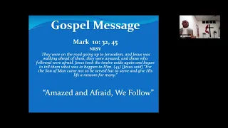 DIUMC - Oct 17, 2921: Sermon - Amazed and Afraid, We Follow