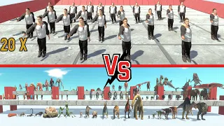 20 x SLOW MO  vs  ALL TEAMS  | Animal Revolt Battle Simulator