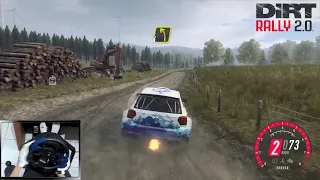 Dirt Rally 2.0  | VW Golf GTI R5  | Wales | Thrustmaster T150 Pro Gameplay | Wheel cam