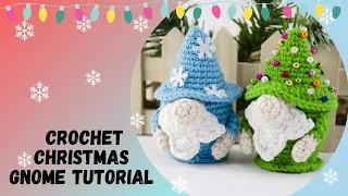 🇺🇸Crochet Christmas Gnome Tutorial/Amigurumi Christmas Gnome/Crochet Christmas Decoration/DIY Gnome