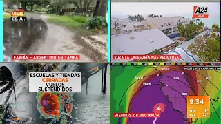 Así vive un argentino la llegada del huracán Ian en Tampa I A24