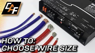 What WIRE GAUGE SIZE for amplifier install? How to calculate!