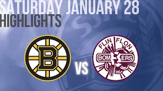 Highlights: Estevan Bruins vs Flin Flon Bombers Jan 28th