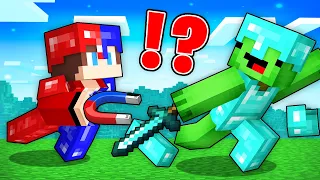 MAGNETIC STORM Armor Speedrunner vs Diamond ARMOR Hunter : JJ vs Mikey in Minecraft Maizen!